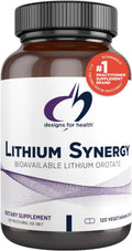 Designs for Health Lithium Synergy - 5mg Lithium Orotate with TMG + B12 Methylcobalamin - Bioavailable Mood + Methylation Support Supplement, Non-GMO + Vegetarian (120 Capsules)
