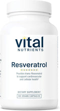 Vital Nutrients Resveratrol | Ultra High Potency Antioxidant | Trans Resveratrol for Cardiovascular and Cell Health Support* | Vegan Supplement | Gluten, Dairy and Soy Free | Non-GMO | 60 Capsules