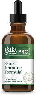 Gaia Herbs Pro 3-in-1 Immune Formula - Immune System Support Supplement* - Liquid Supplement with Astragalus Root & Schisandra Berry - 2 fl oz (44 Servings)