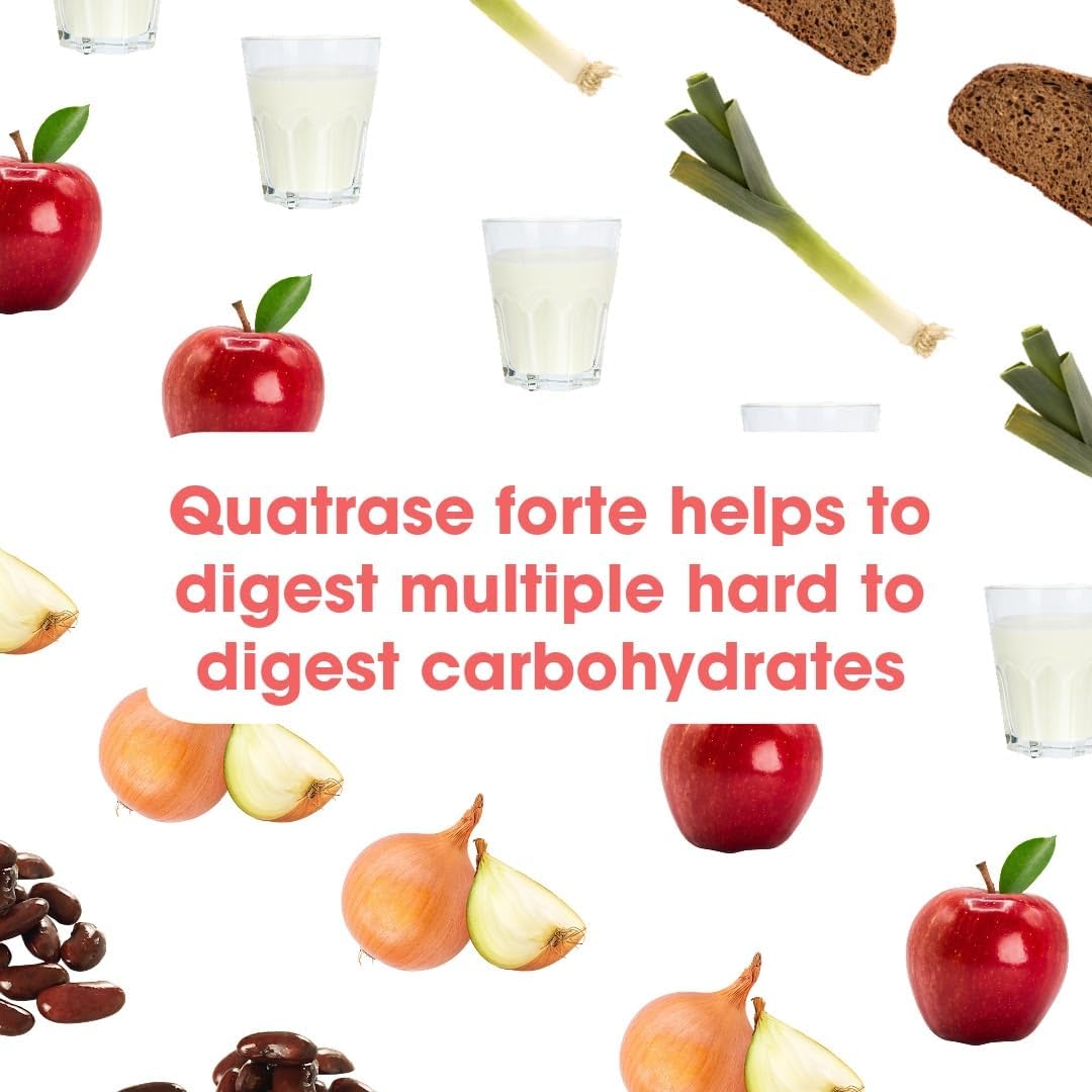 Intoleran Quatrase Forte Digestive Enzymes Testpack - 6 capsules | Highly Dosed Supplement for FODMAP Intolerance | Helps Digest Lactose and Complex Carbohydrates* | Pure & Vegan | Low FODMAP…