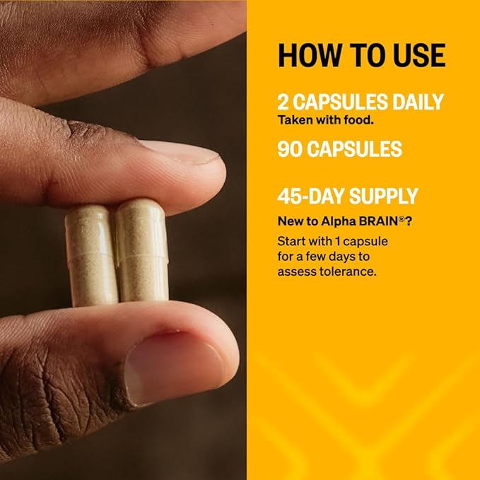 ONNIT Alpha Brain Nootropic Capsules for Men & Women, IGEN Non-GMO Tested Memory, Focus & Mental Clarity, with L-Theanine and Vitamin B6, 90 Count Each, Pack of 4 (360 Capsules)