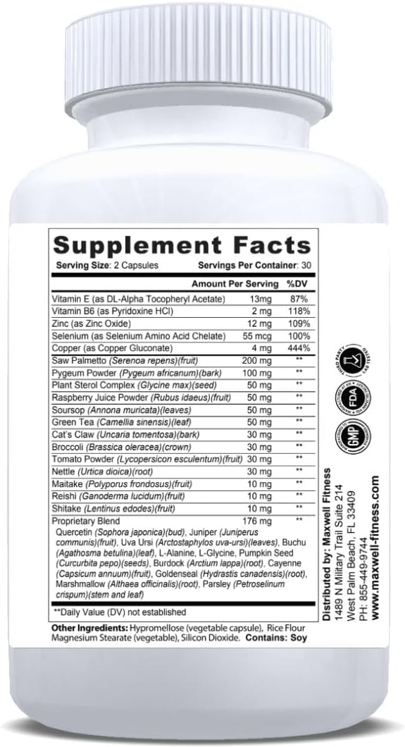 PureProsta Boost Prostate Support Supplement with Saw Palmetto, Zinc, Pumpkin Seed Herbal Blend Promotes Prostate Health, Urine Flow Support, and Urinary Tract Health - 180 Capsules
