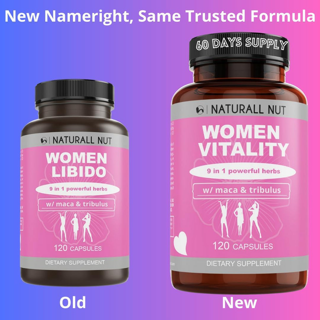 Women Vitality 120 Caps - Female Libido Booster, Increased Energy, Reduce Dryness, Balance Complex and Mood Stabilizer for Women, Heighten Sensitivity, Made in the USA Hornygoatweed with Maca Root