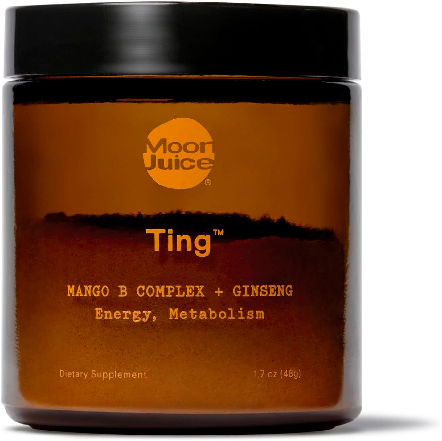 Moon Juice Ting - Vitamin B Complex Powder Supplement - Methylated B12, Folate, Ginseng, L-Glutamine & B Vitamins, Caffeine Free Energy & Digestion Support, Sugar Free, Mango, 1.7 oz, 25 Servings