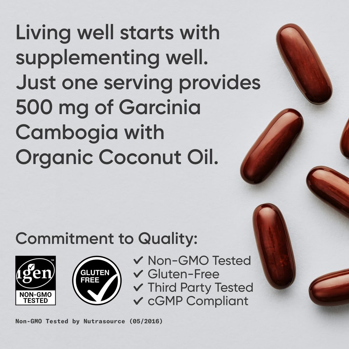 Sports Research Garcinia Cambogia Extract (60% HCA) with Extra Virgin Organic Coconut Oil | Non-GMO, Soy & Gluten Free (90 Liquid Softgels)
