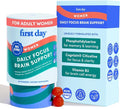 FIRST DAY Women’s Brain Gummies for Focus, Memory & Clarity | Cognizin® Citicoline + Phosphatidylserine | Natural Sustained Energy, Peach Flavor, Vegan, Non-GMO | 30-Day Supply