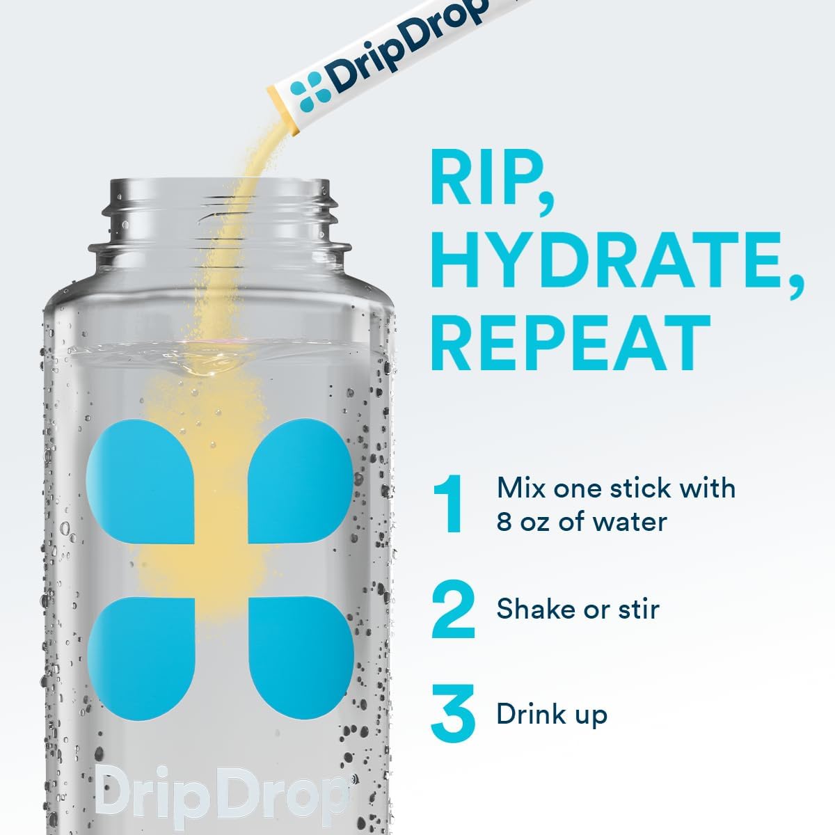 DripDrop Sugar Free Hydration Packets - Zero Citrus Variety Pack - Single Serve Electrolytes Powder Drink Mix - Cherry Limeade, Citrus, Orange, Strawberry Lemonade - Non-GMO, Gluten Free - 32 Sticks