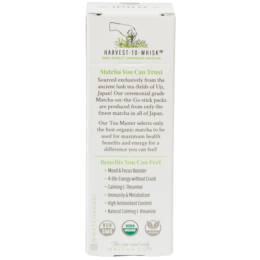 Matcha Green Tea Powder Single Serving Sticks, Dr. Weil's Ceremonial Organic Matcha Powder Singles Packets - Individual Tea Packets (6)