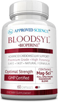 Approved Science Bloodsyl - Supports Blood Flow - Hawthorn Berry, Magnesium, BioPerine - Vegan - 60 Capsules - Pack of 1