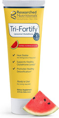 Researched Nutritionals Liposomal Glutathione (450mg) Liquid Gel + Vitamin C - Tri-Fortify - Aid Natural Energy, Immune Support & Detox - Clinically Researched for Absorption - Watermelon (8 Fl Oz)