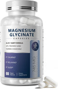 iMATCHME Magnesium Glycinate 850mg Capsules with L-Theanine, Chamomile & GABA for Sleep, Calmness, Muscle, Bone Health & Immune Support, Magnesium for Women and Men, Vegan, High-Absorption, 60 Count