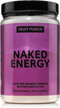 NAKED Fruit Punch Energy - Clean Pre Workout Supplement for Men and Women, Vegan Friendly, No Added Sweeteners, Colors Or Flavors - 30 Servings