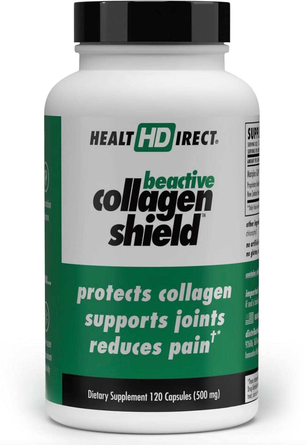 HEALTH DIRECT - BeActive Collagen Shield - 120 Capsules - Advanced Green-Lipped Mussel Supplement for Collagen Protection - Supports Collagen in Skin, Joints and Muscles