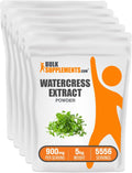 BulkSupplements.com Watercress Extract Powder - Nasturtium Officinale Extract, Watercress Powder - Gluten Free, 900mg per Serving, 1kg (2.2 Pound) (Pack of 5)