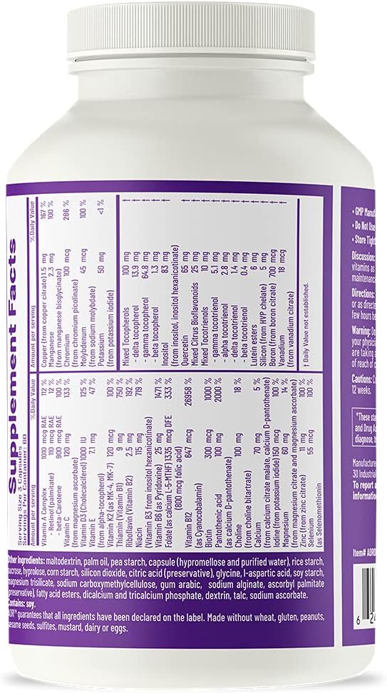 AOR, Multi Basics 3, Essential Multivitamin, Fully Balanced, Multi-Mineral Dietary Supplement (USA Label)