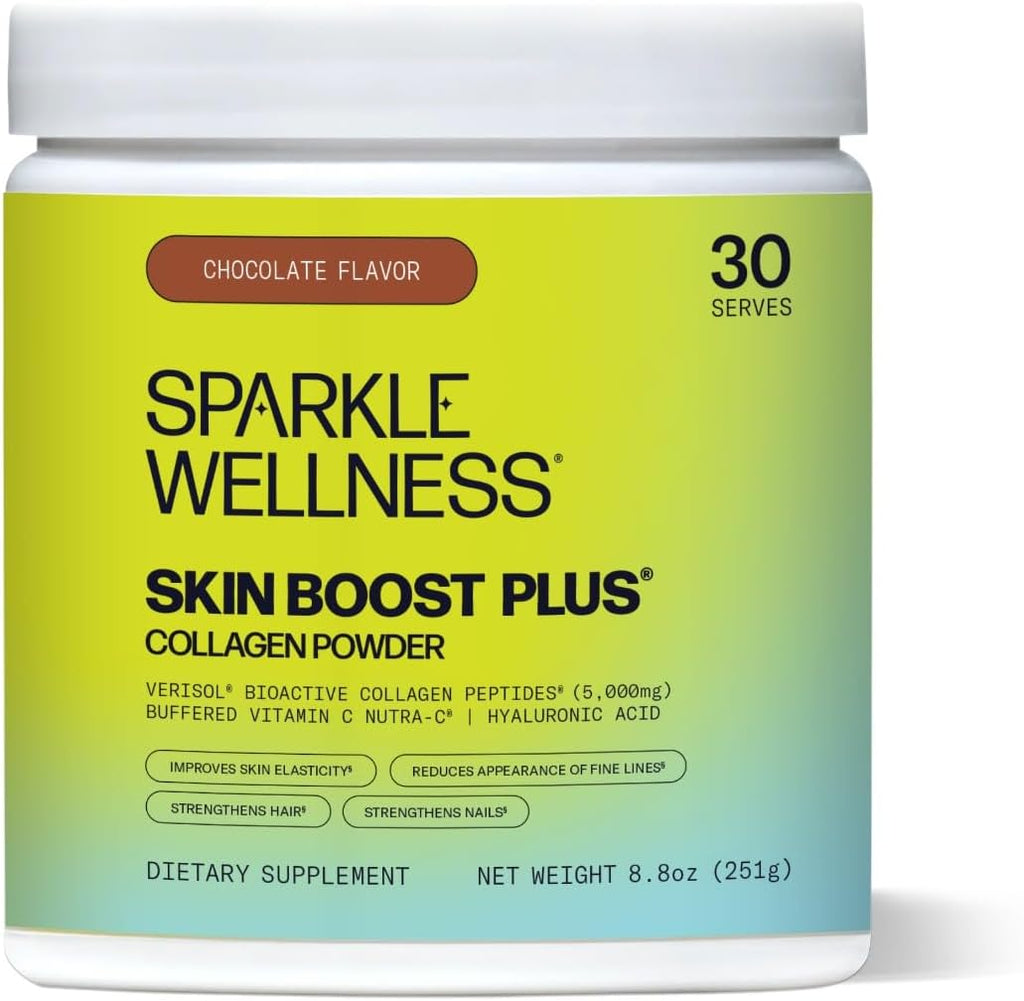 Skin Boost Plus (Chocolate) [30-Serves] | Collagen Powder Supplement with Verisol Bioactive Hydrolyzed Collagen Peptides, Vitamin C & Hyaluronic Acid to Improve Skin Elasticity