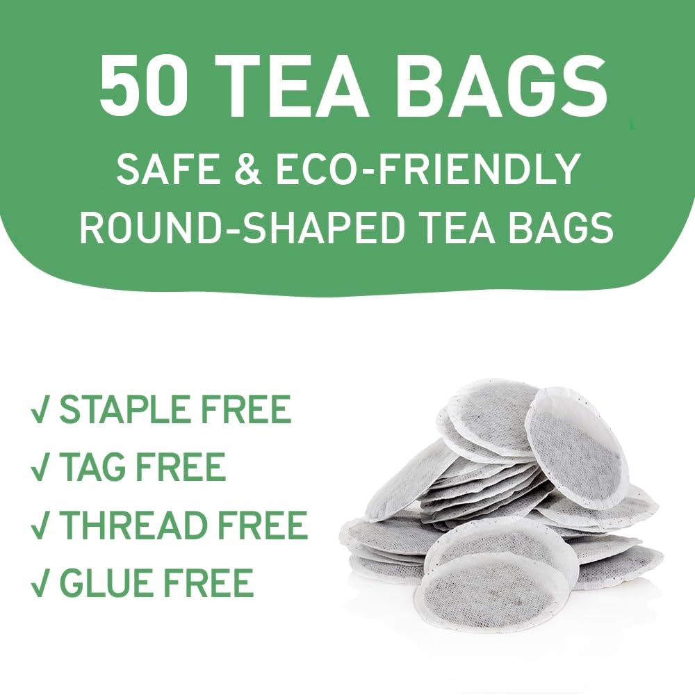 HANDPICK, Senna Tea Bags (50 Count) Non-GMO, Caffeine Free, Senna Leaves- Mild Taste | Premium Round Eco-conscious Tea Bags