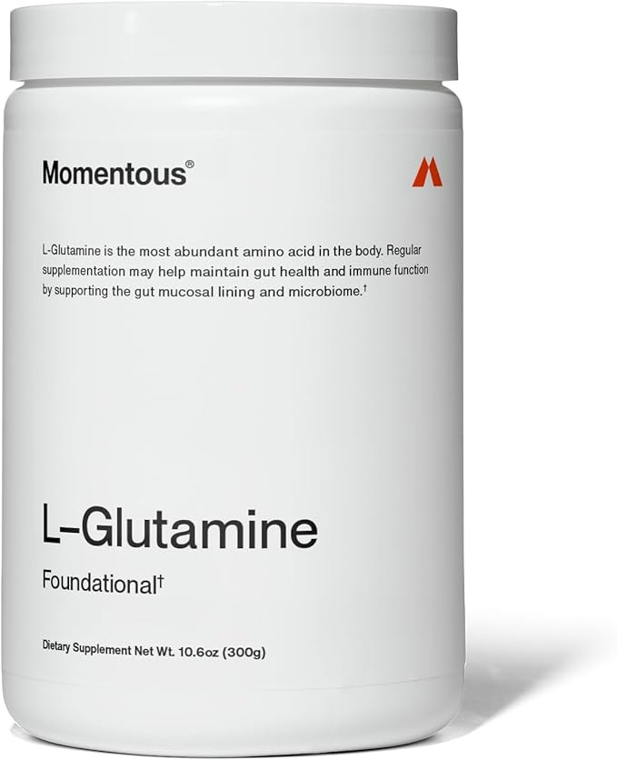 Momentous L-Glutamine Powder - Gut Health & Muscle Recovery Supplement - Boosts Exercise Performance & Immune Function - NSF Certified for Sport - 5 g - 60 Servings