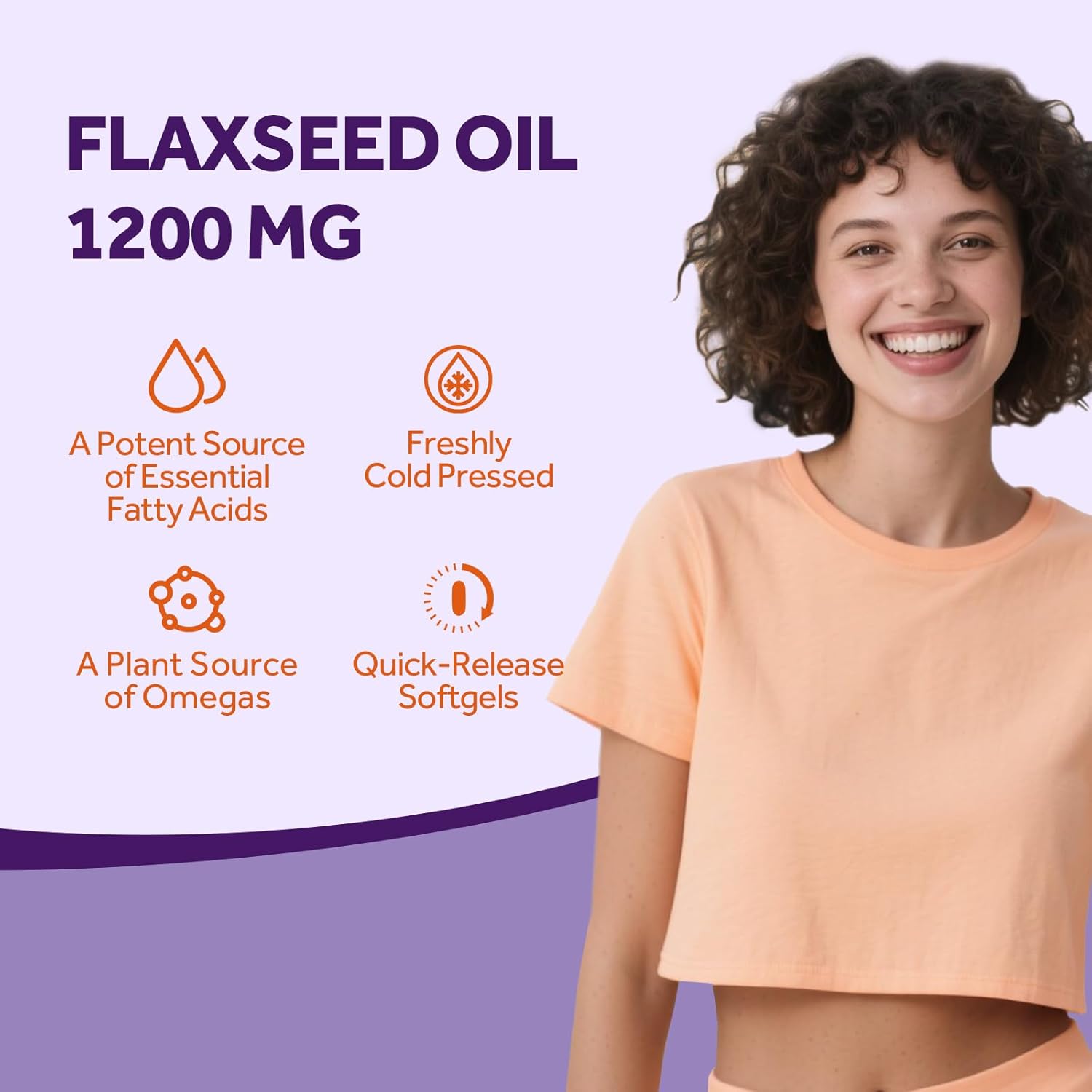 Doctor's Recipes Flaxseed Oil, 1200 mg, Freshly Cold Pressed, High in ALA, Omega 3 6 9, No Gluten, No Soy, for Heart Health, Non GMO, 180 Softgels