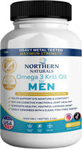 Northern Naturals Omega 3 Krill Oil for Men, 500mg, 30 Softgels, Fish-Free Taste, Supports Eye, Brain and Joint Health (1)