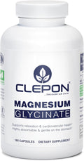 Magnesium Glycinate (100mg Elemental per Capsule) - 180 Capsules - High Absorption, Fully Chelated - Sleep Support, Relaxation, Muscle Cramps & Heart Health - 3rd Party Tested, Non-GMO, Vegan