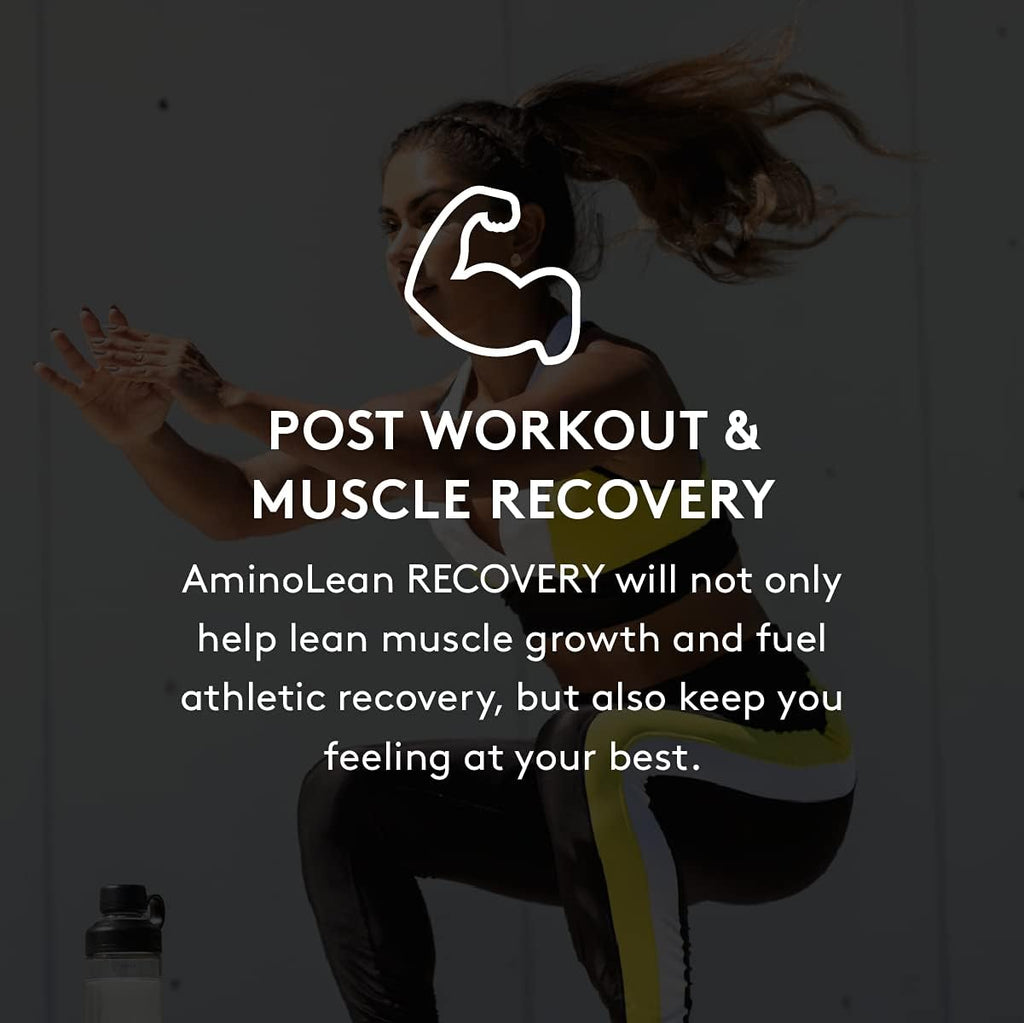 AminoLean Hydrating Electrolyte Powder and Recovery Drink with Sea Minerals, Nootropic Mushrooms, and Vegan Amino Acids, BCAAs + EAAs for Post Workout Muscle Building, Tropical Punch