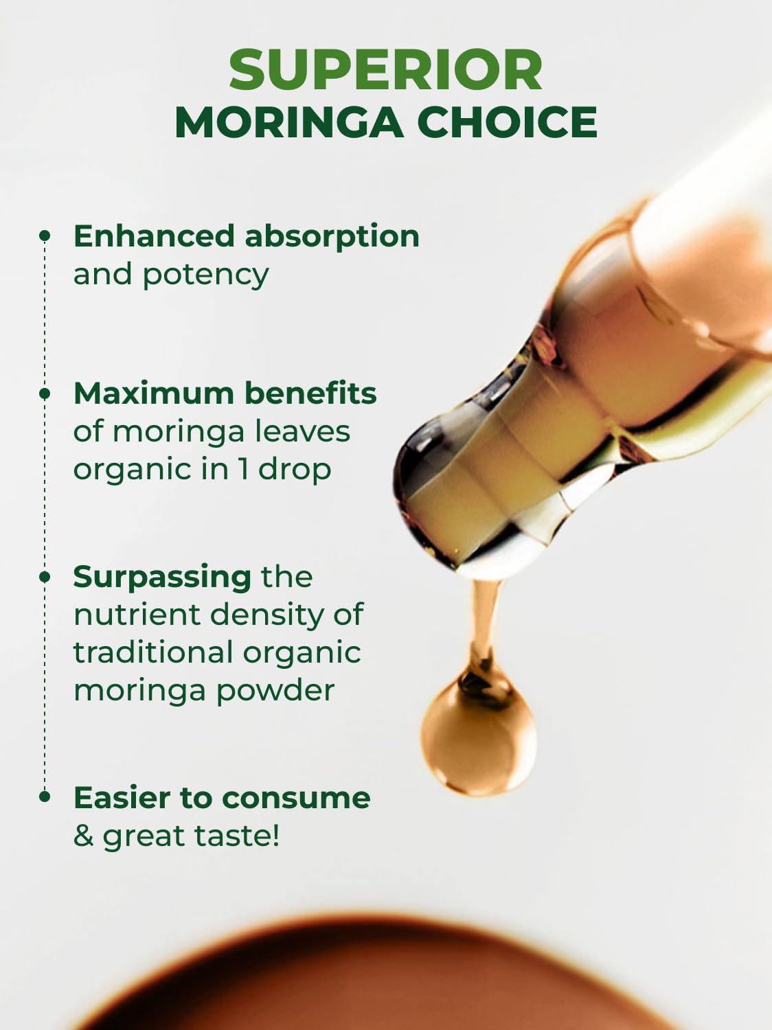 PURA VIDA MORINGA Leaf Extract Liquid Drops - USDA Organic Certified - Highly Purified, Bioavailable & Faster Absorption than Moringa Powder or Capsules - Single Origin Moringa Oleifera Leaves Extract