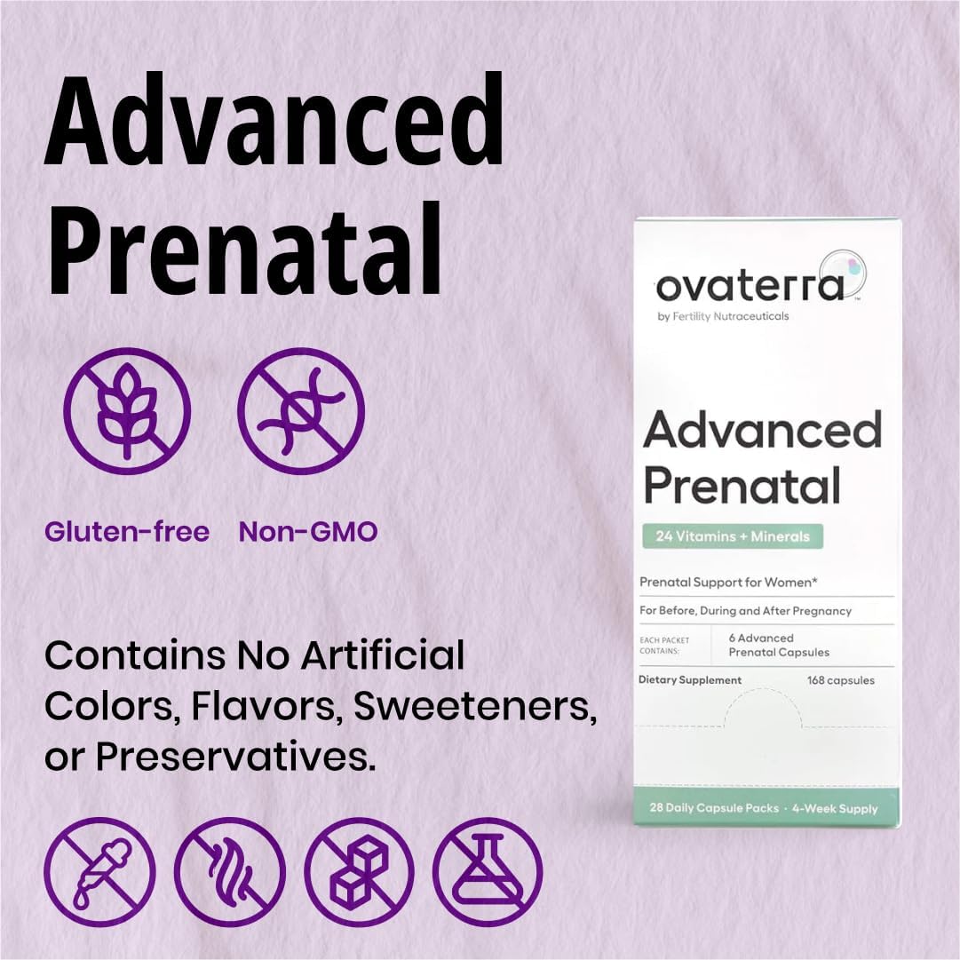 Advanced Prenatal Vitamins for Women with 550mg Choline, Methylfolate, Chelated Iron & 24 Nutrients, Best Prenatal Vitamins for Women, Prenatals with Methylfolate – 28 Daily Packs