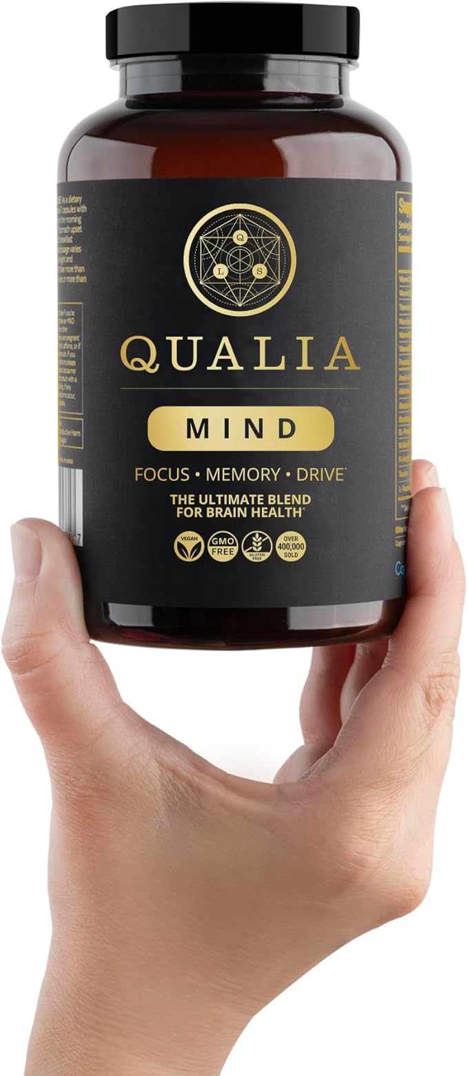 Qualia Mind | The Ultimate Blend for Brain Health* | Doctor-Formulated Nootropic to Fuel Focus & Concentration* | Supports Long Term Brain Health| Maintain Drive & Productivity