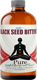 Black Seed Bitters | Herbal Wellness Tonic | Traditional Detox & Digestive Support Drink, 32 oz