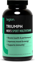 LEGION Triumph Men's Sport Vitamin - Complete Multivitamin for Men - Daily Vitamins for Men to Boost Health and Performance - Men's Multivitamin with 21 Vitamins & Minerals - 30 Servings