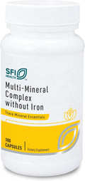 Klaire Labs SFI Health Multi-Mineral Complex Without Iron - Broad Spectrum & Hypoallergenic Essential Trace Mineral Blend with Copper & Zinc, Iron-Free (100 Capsules)