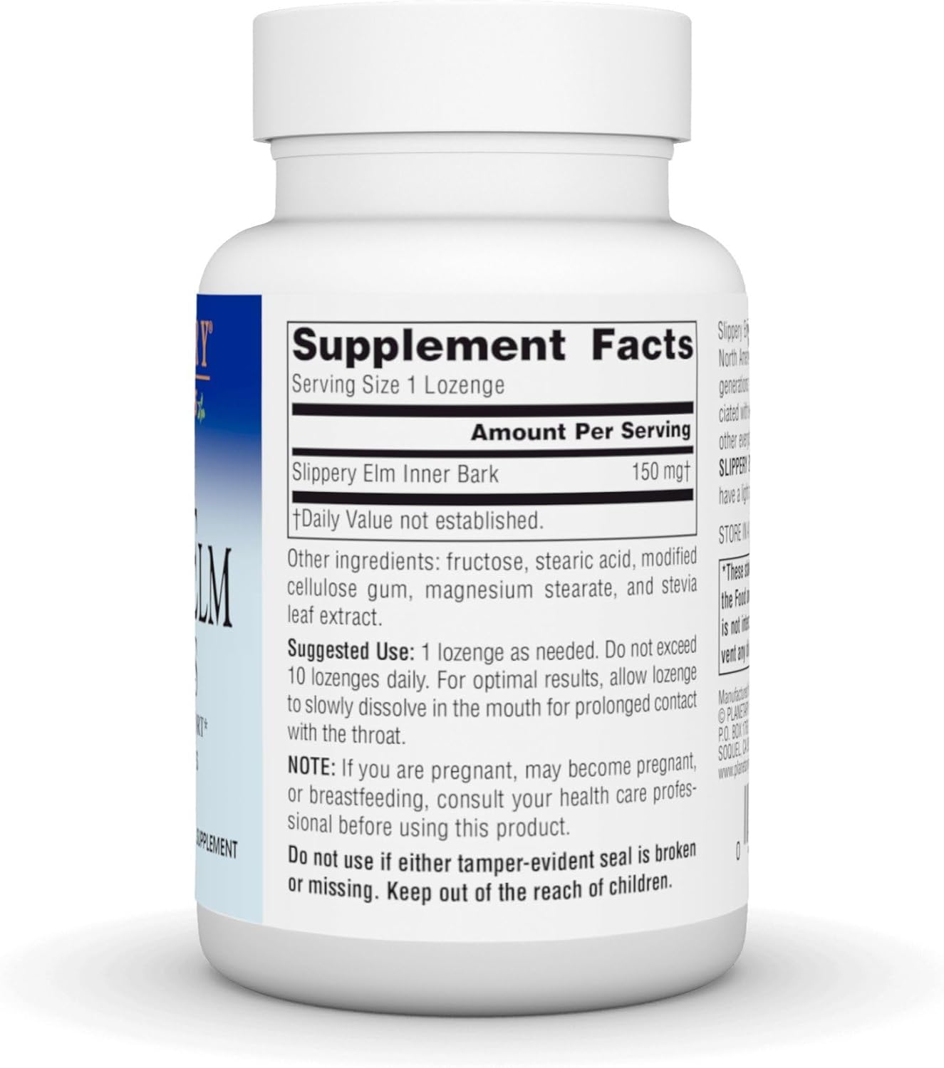 Planetary Herbals Slippery Elm Lozenges, Herbal Throat Support, 100 Lozenge