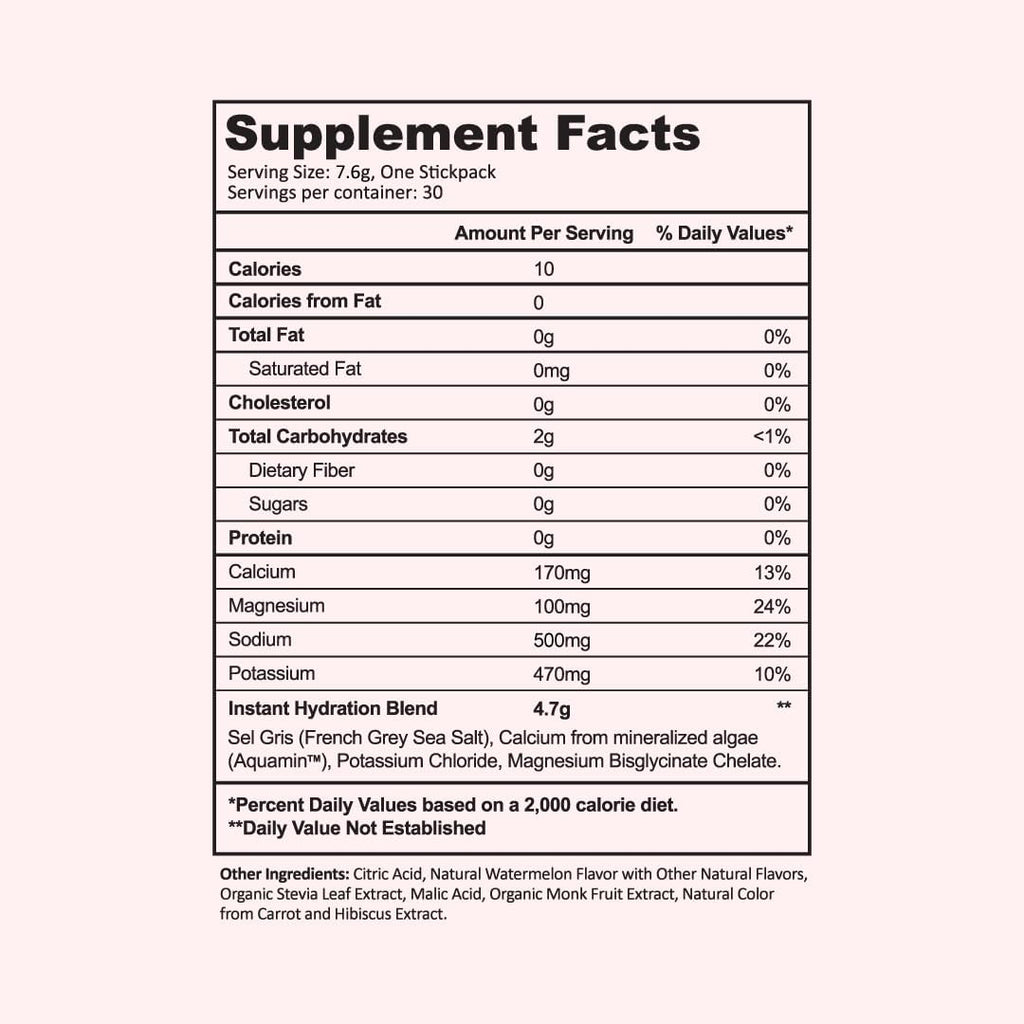 Instant Hydration Electrolytes Powder Packets - Electrolyte Drink Mix - Zero Sugar - Keto, Vegan, Gluten-Free, Non-GMO - Boost Recovery, Brain Health, Muscle & Tissue Support- 30 Sticks
