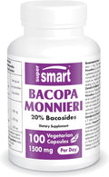 Supersmart - Bacopa Monnieri 1500 mg Per Day - Nootropic Supplement & Brain Boost - Help Improve Learning, Memory & Information Processing | Non-GMO & Gluten Free - 100 Vegetarian Capsules