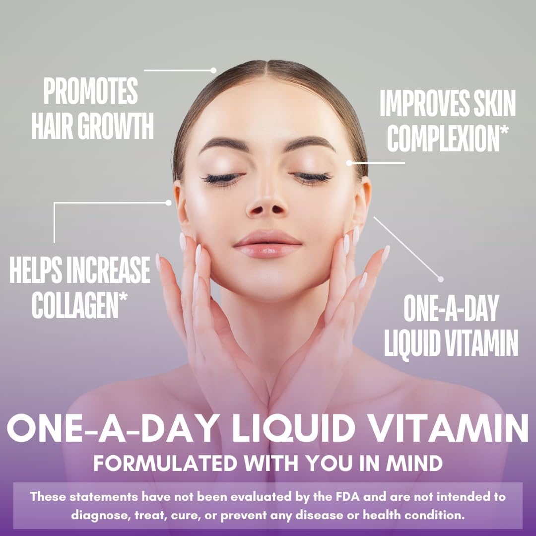 Tropical Oasis - Liquid Beauty | Supplement for Hair, Skin, & Nail Growth - Biotin + Hydrolyzed Collagen (32 Servings)