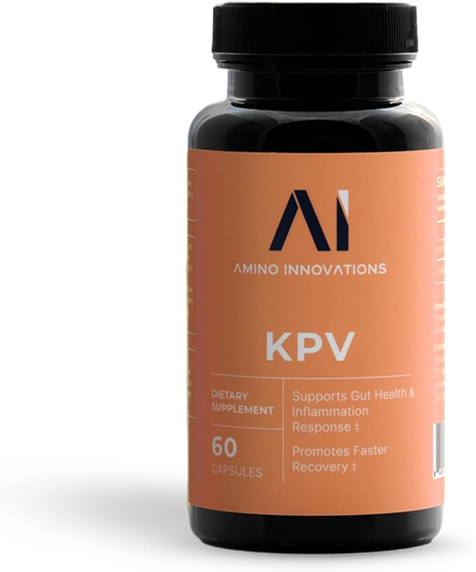 Amino Innovations KPV Peptide Supplement with Lysine–Proline–Valine for Immune Support, Gut Health, and Overall Wellness - Non-Stimulant, Hormone-Free Formula for Daily Use - 60 capsules (30 servings)