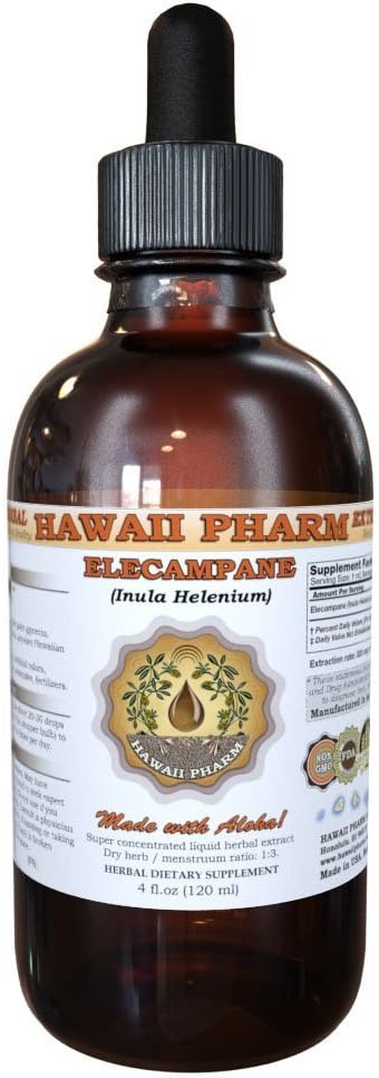Elecampane Liquid Extract, Organic Elecampane (Inula Helenium) Tincture Supplement 4 oz