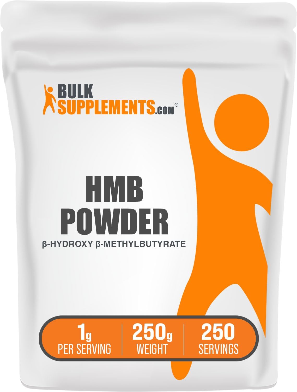 BulkSupplements.com HMB Powder - as Calcium HMB, Beta-Hydroxy Beta-Methylbutyrate - HMB Powder Supplements, Gluten Free - 1g per Serving, 250g (8.8 oz) (Pack of 1)