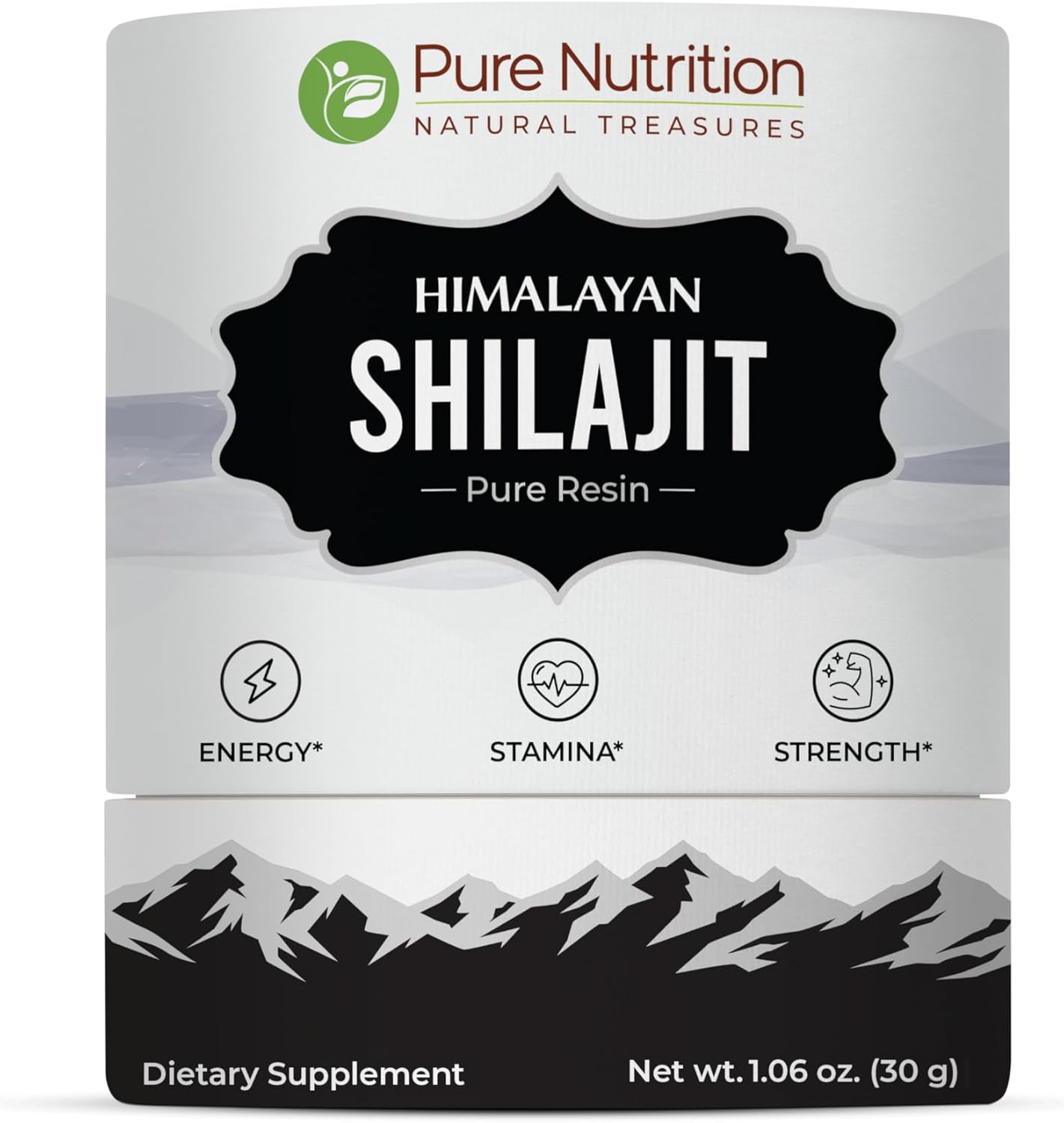 Pure Nutrition Himalayan Shilajit Resin for Men & Women | 30 Gram | 75 Servings | High Potency Pure Himalayan Shilajit Resin with 85+ Trace Minerals, 75%+ Fulvic Acid