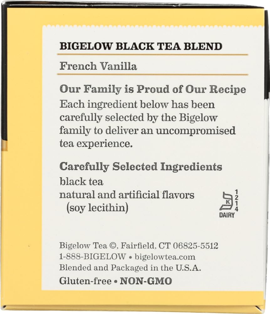 Bigelow French Vanilla Tea 1.28 OZ(Pack of 4)4
