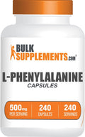 BulkSupplements.com L-Phenylalanine Capsules - Phenylalanine Supplement, L-Phenylalanine 500mg - Gluten Free, 1 Capsule per Serving, 240 Capsules (Pack of 1)