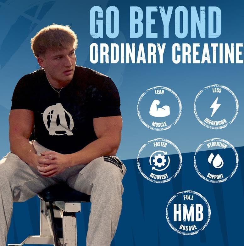 Animal Creatine HMB Powder – 5g Creatine + 3g myHMB with Electrolytes for Recovery & Daily Energy – Dragon Berry Flavor, 30 Servings