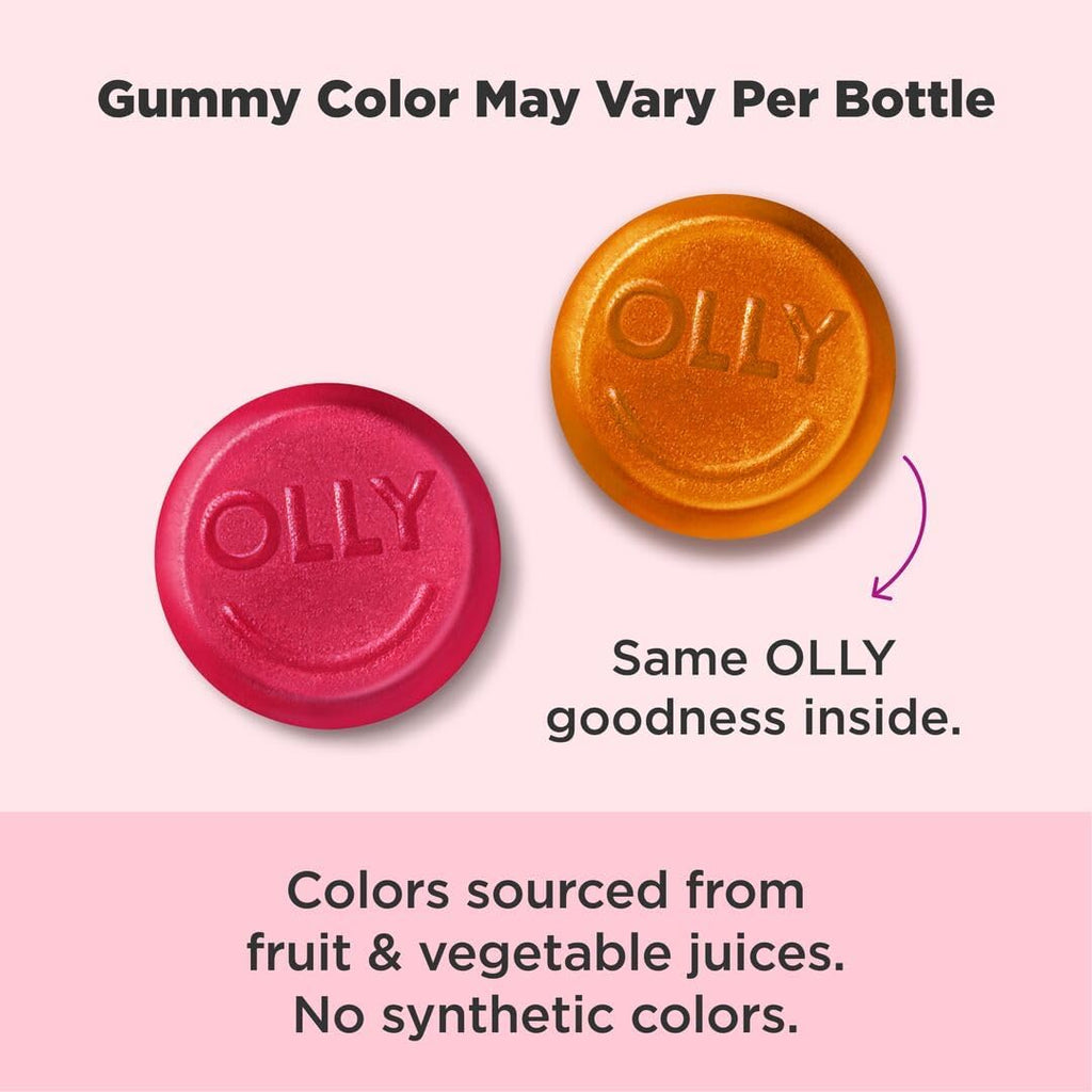 OLLY Undeniable Beauty Gummy, For Hair, Skin, Nails, Biotin, Vitamin C, Keratin, Chewable Supplement, Grapefruit, 30 Day Supply - 60 Count