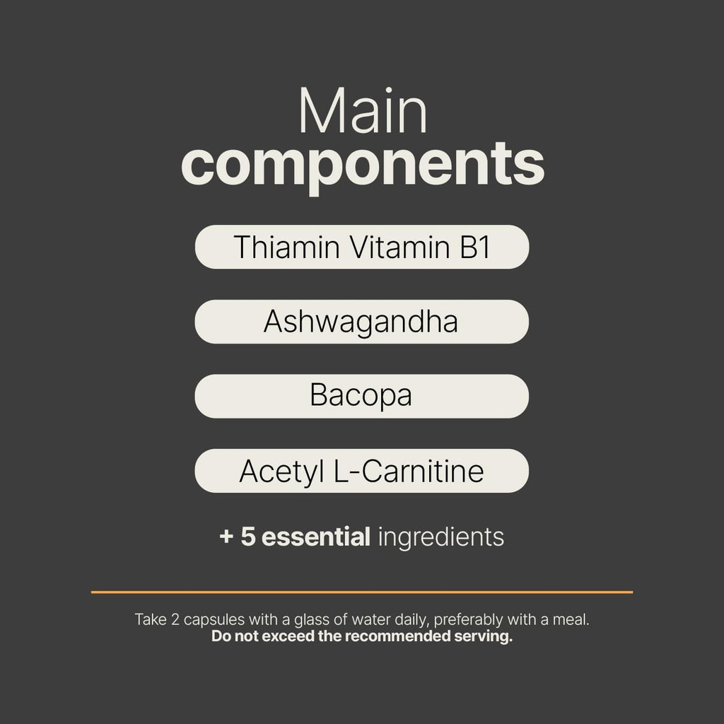Clarity Complex with Natural Ingredients: Thiamin Vitamin B1, Ashwagandha, Lion's Mane Mushroom | 240 caps | Helps Increase Focus, Cognition, Memory and Clarity | Made in The USA by B Life.