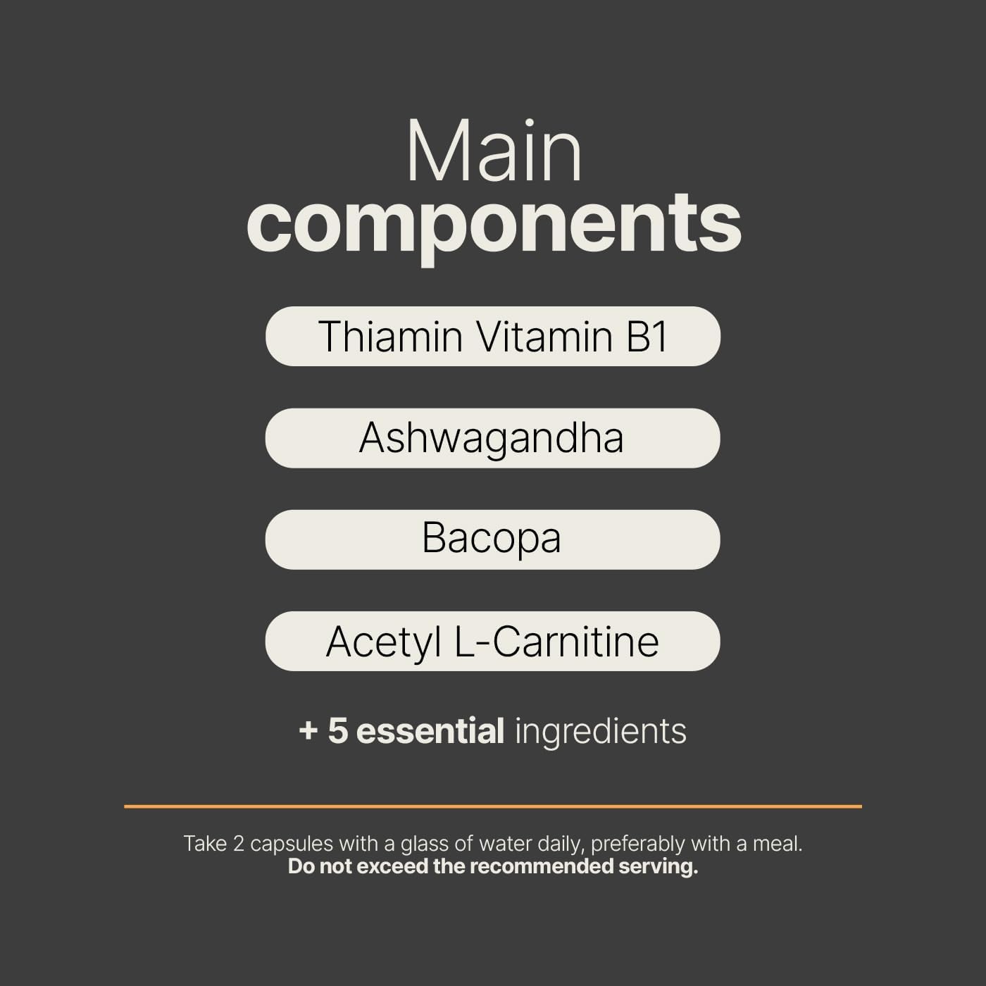 Clarity Complex with Natural Ingredients: Thiamin Vitamin B1, Ashwagandha, Lion's Mane Mushroom | 240 caps | Helps Increase Focus, Cognition, Memory and Clarity | Made in The USA by B Life.
