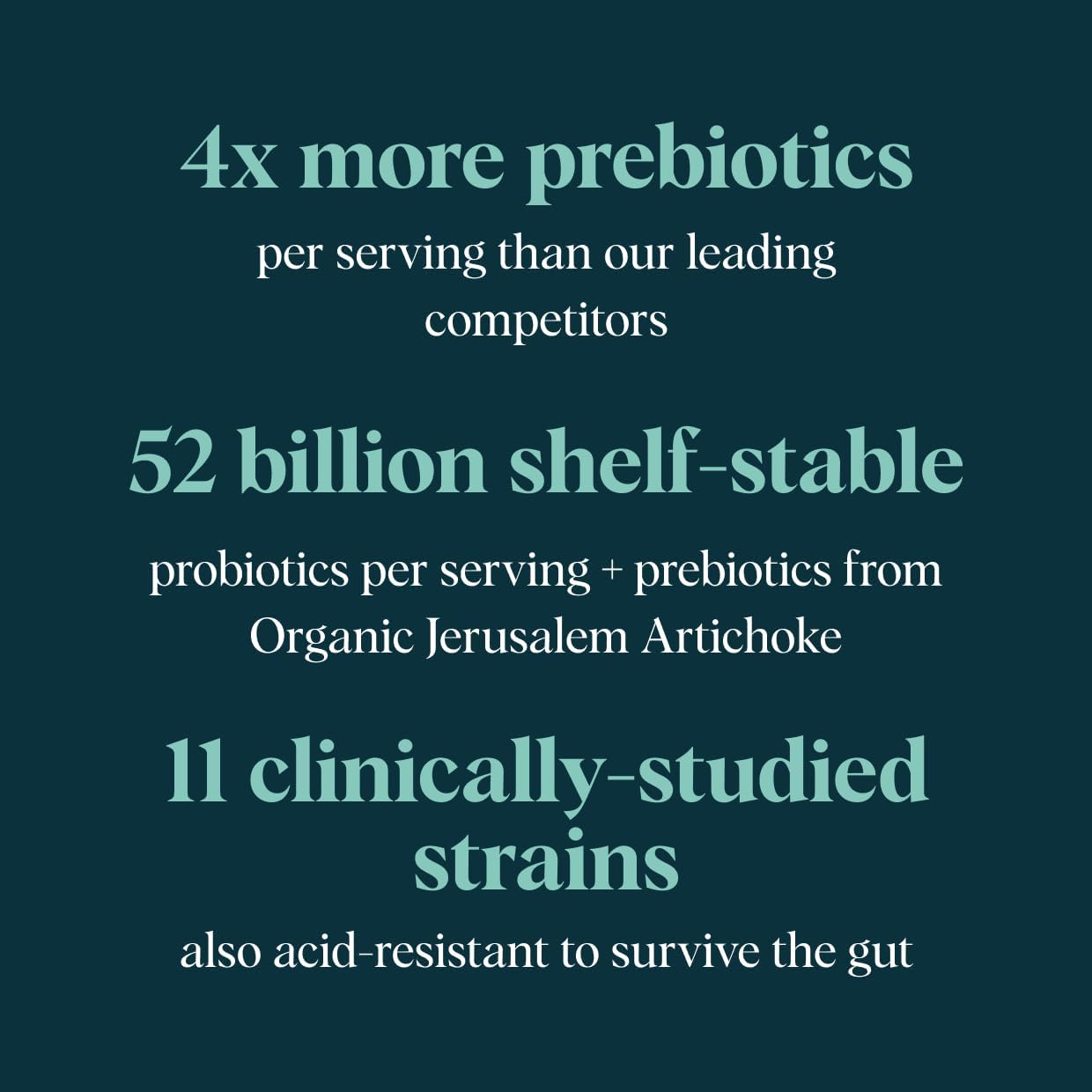 Ora Organic Probiotics with Prebiotics - 52 Billion CFU 11 Clinically Studied Strains for Digestive Health, Trust Your Gut, Gluten Free, 60 Capsules