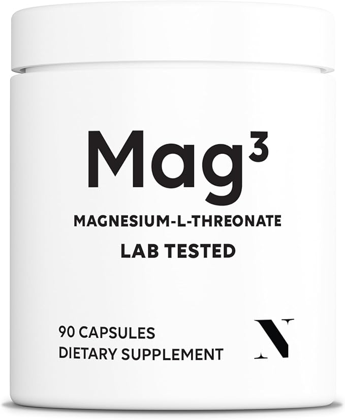 Mag3 – Magnesium L Threonate 2000mg Per Serving, 30 Servings of Pharmaceutical Grade, Non-GMO, Soy Free, Gluten Free, Vegetarian Capsules - Supplement for Brain & Joint