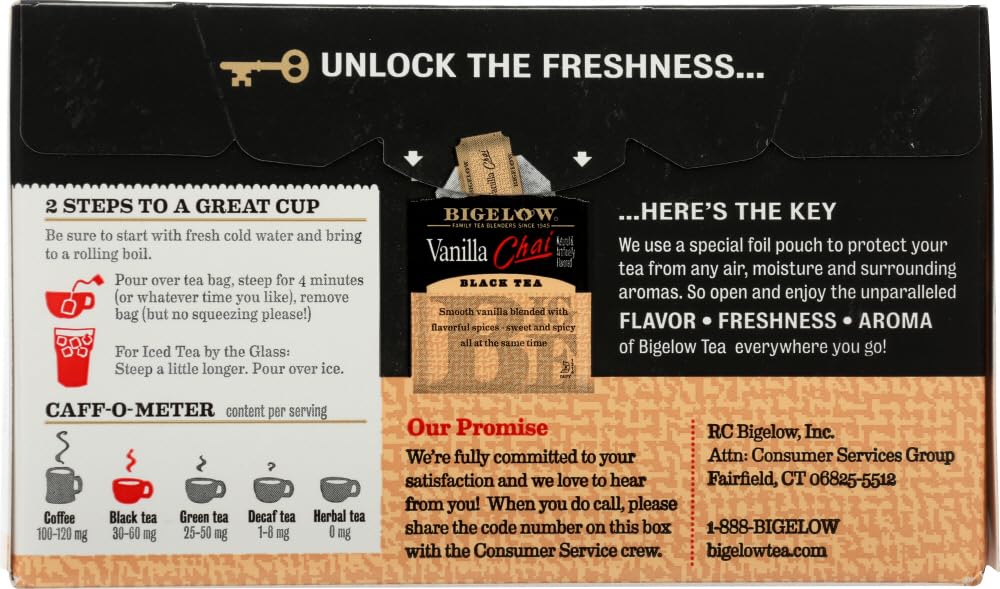 Bigelow Tea Chai Vanilla 20 Bags (Pack of 4)
