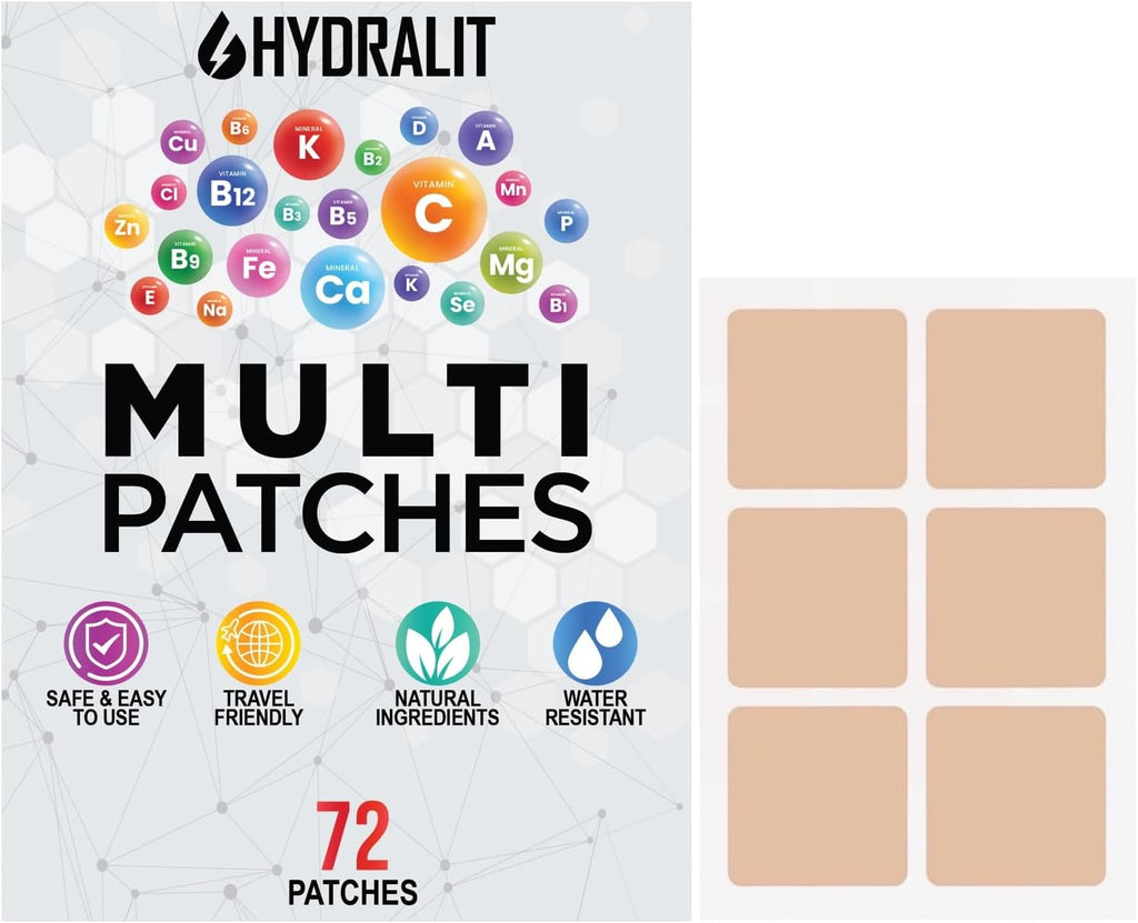 Multi Plus Topical Patch for Adults Men Women Essential Daily Healthy Patches Natural Boost Time-Released Formula All Day Nutrition Immune Support Skin Travel Friendly 72 Pack